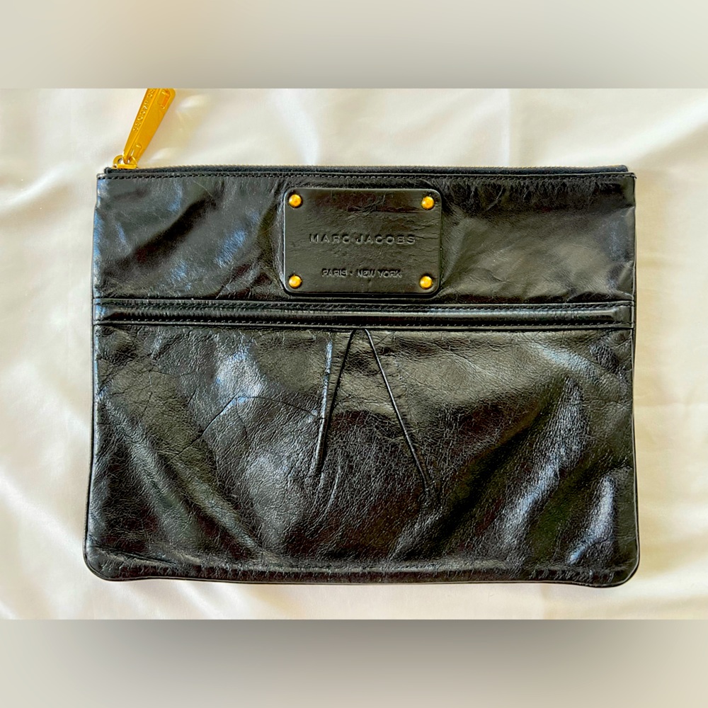 Marc Jacobs Black Leather Clutch